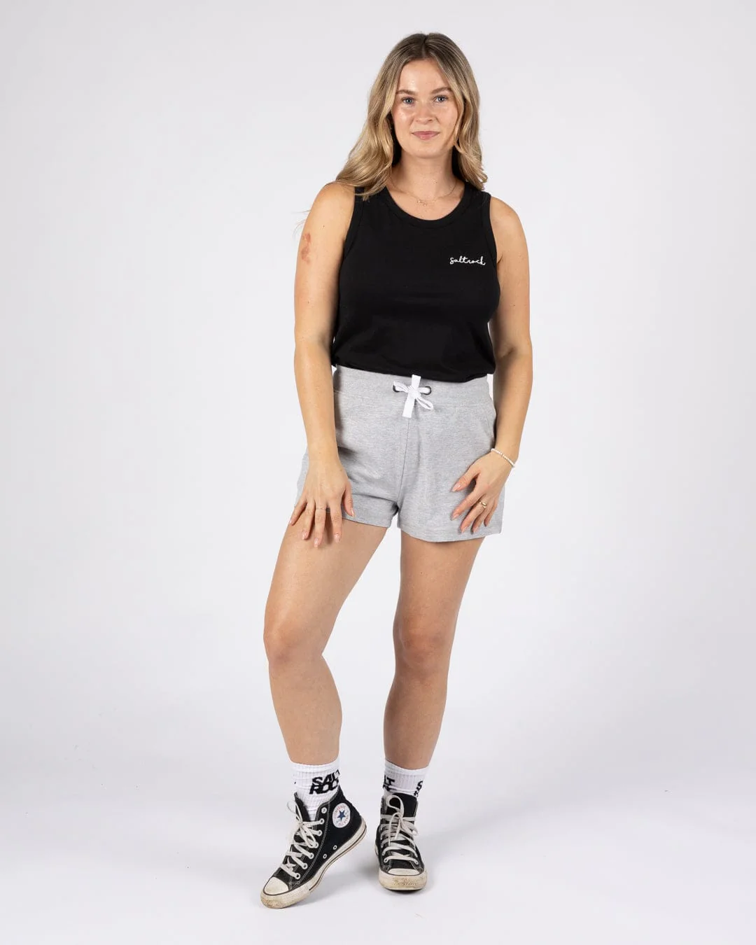 Essential Womens Sweat Short in Grey - Image 3