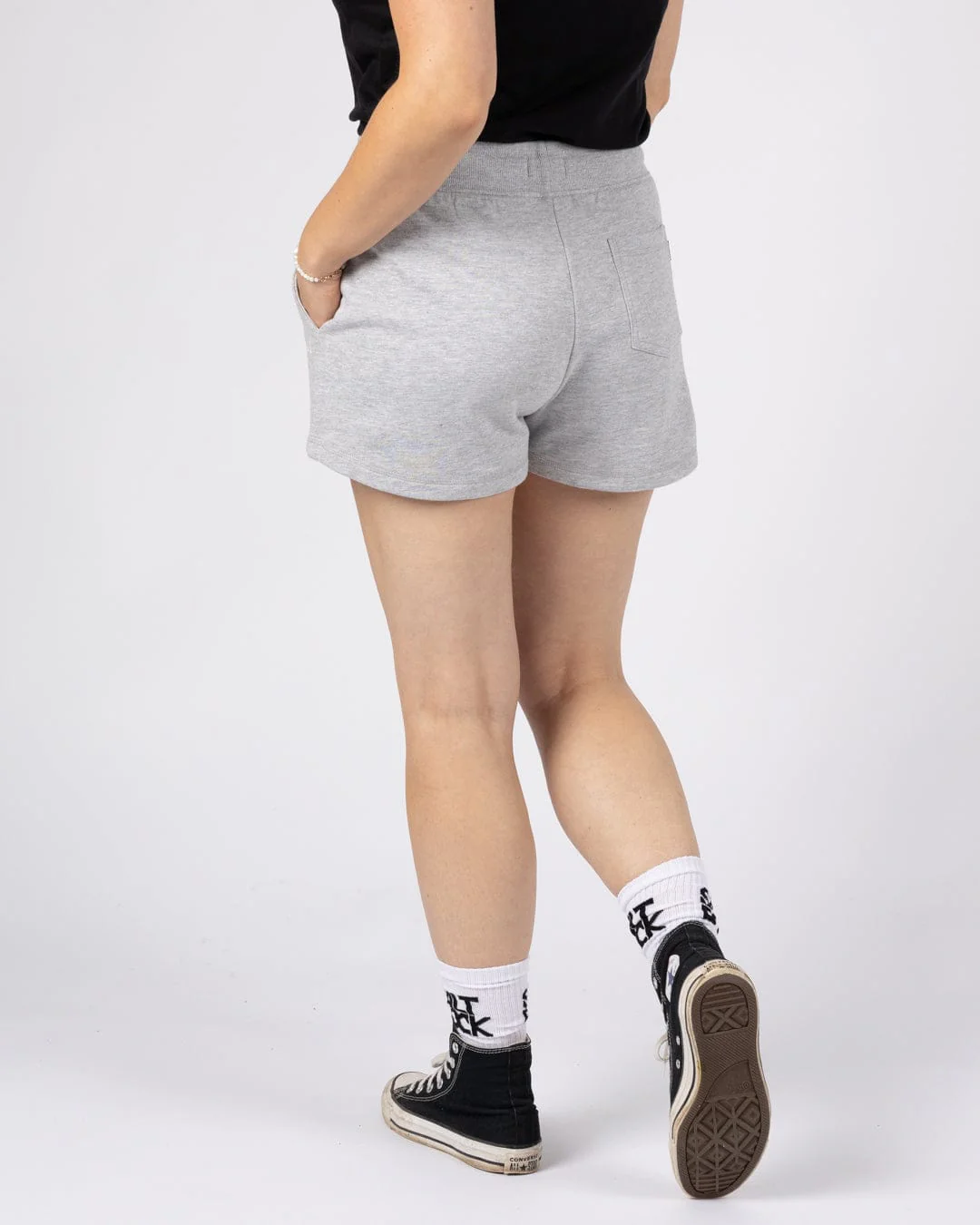 Essential Womens Sweat Short in Grey - Image 5