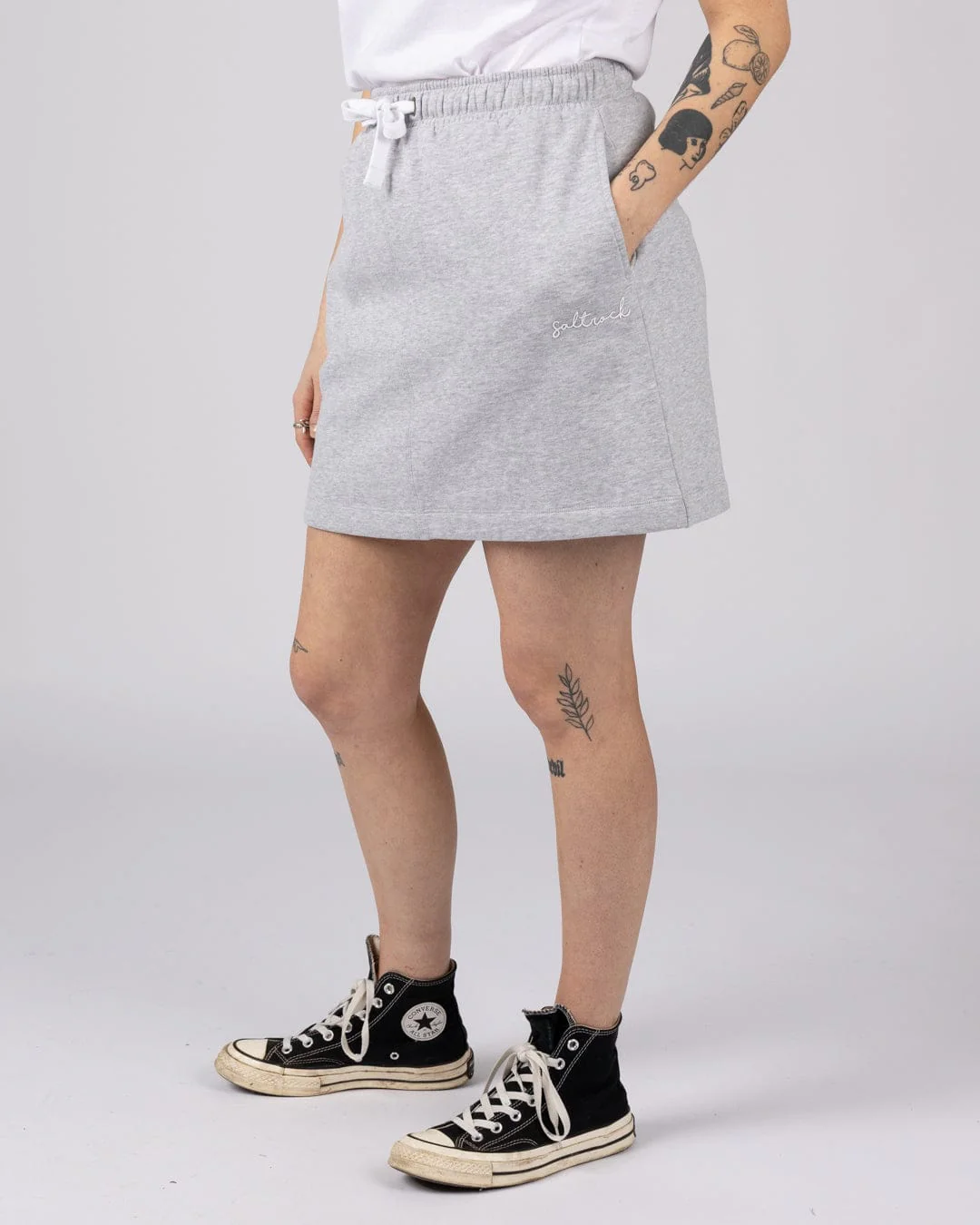 Essential Womens Sweat Skirt in Grey