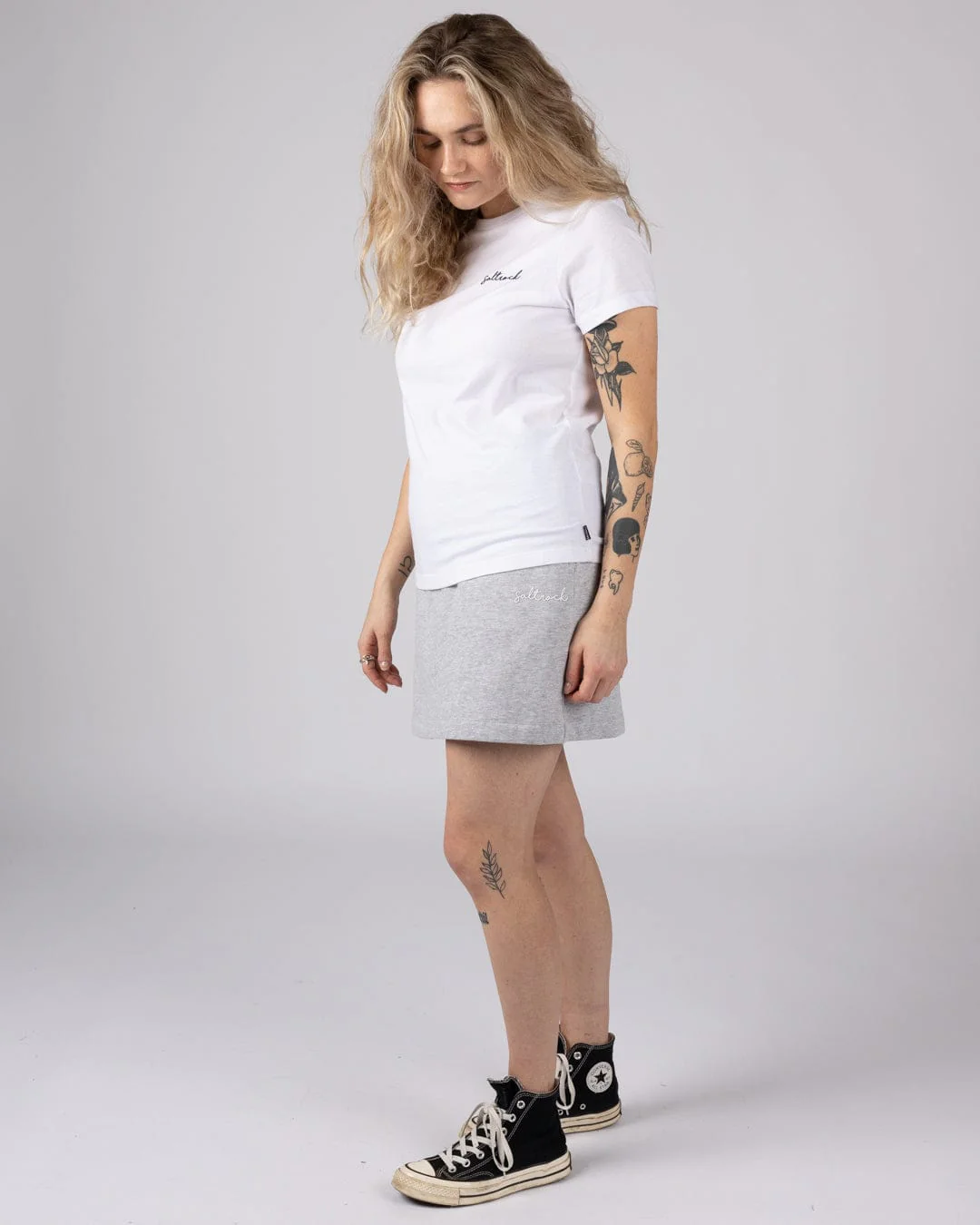 Essential Womens Sweat Skirt in Grey - Image 2