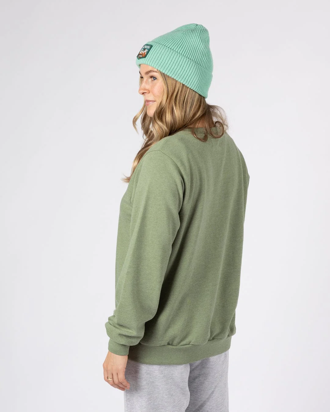 Essential Womens Sweatshirt in Green - Image 4