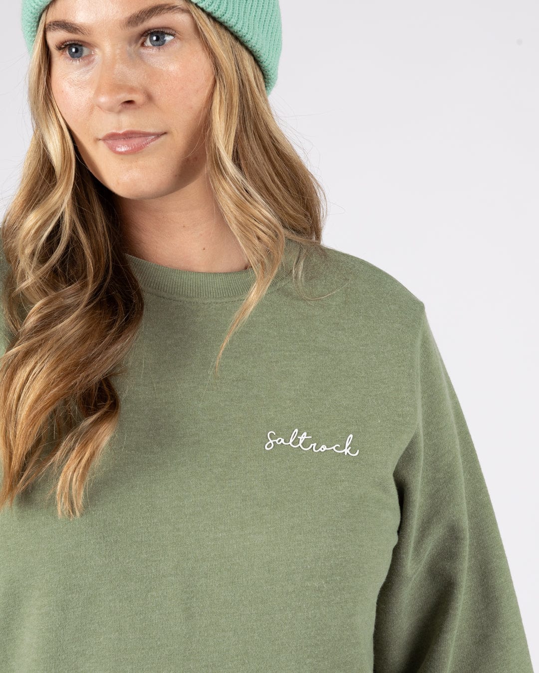 Essential Womens Sweatshirt in Green - Image 6