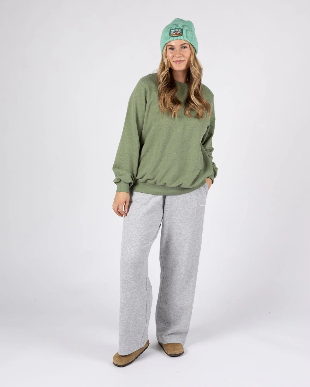 Essential Womens Sweatshirt in Green - Image 7