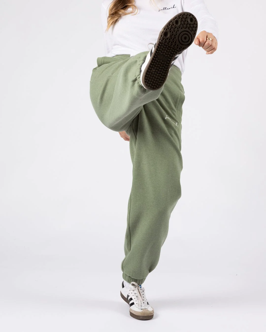 Essential Womens Sweatpants in Green - Image 4