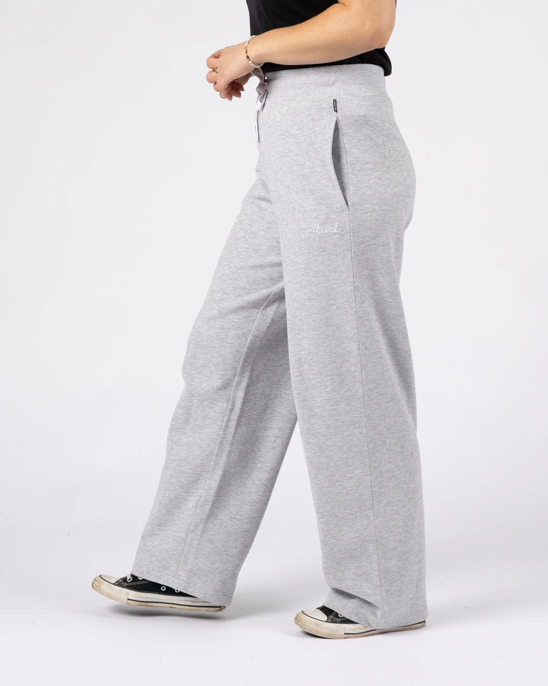 Essential Womens Joggers in Grey Marl - Image 3