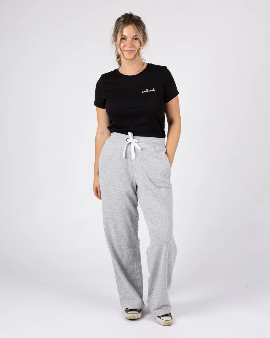 Essential Womens Joggers in Grey Marl - Image 4