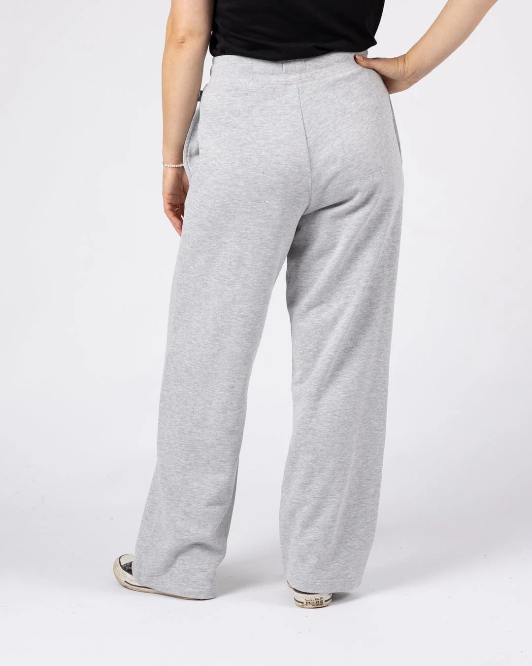 Essential Womens Joggers in Grey Marl - Image 5