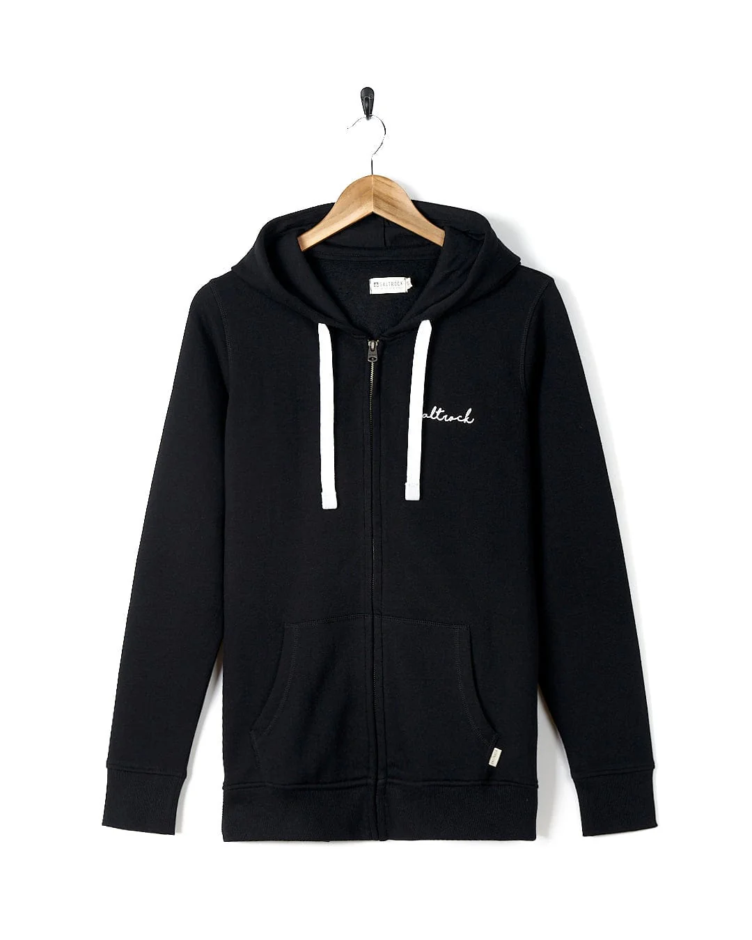 Essential Womens Zip Hoodie in Black - Image 6
