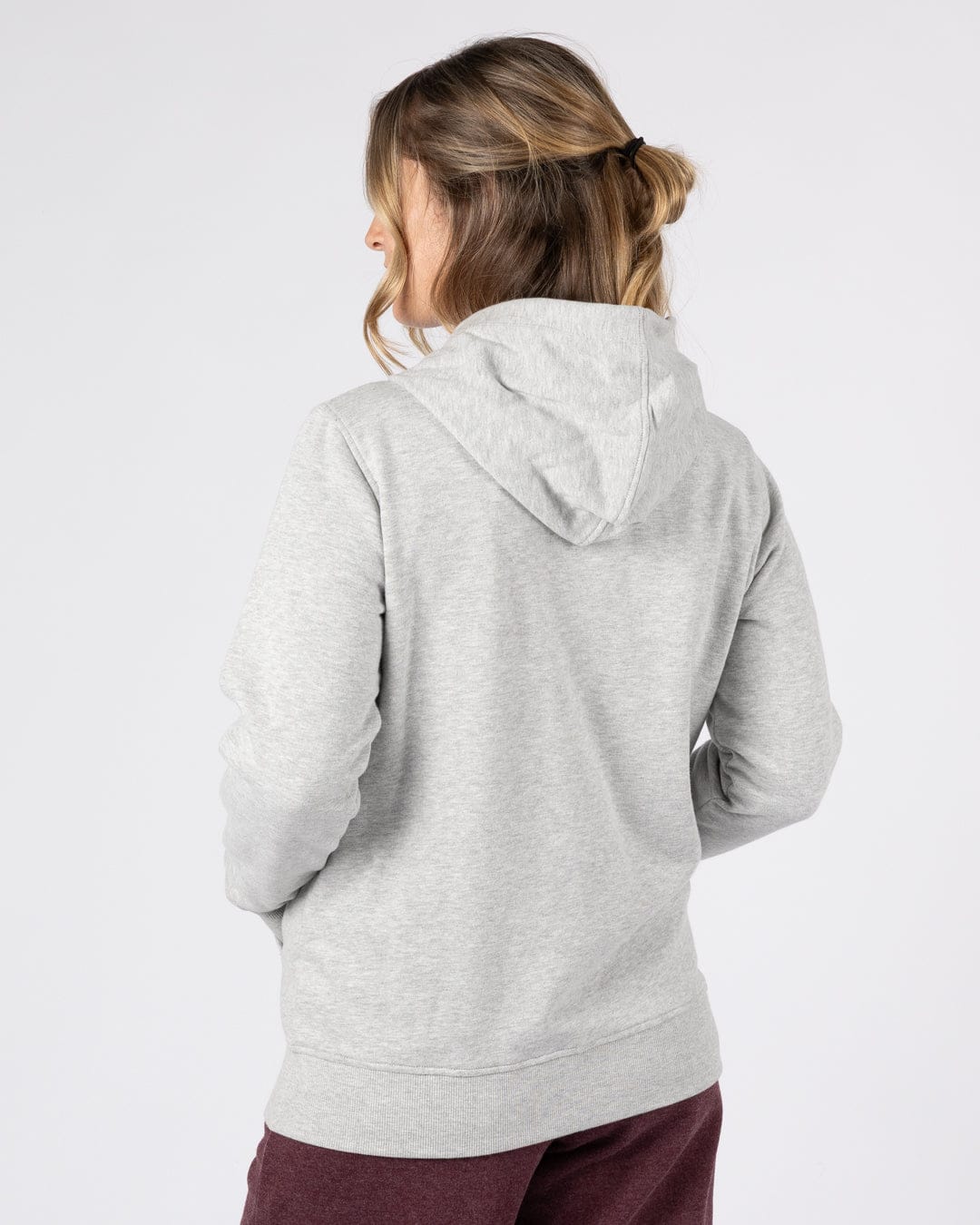 Essential Womens Zip Hoodie in Grey - Image 4
