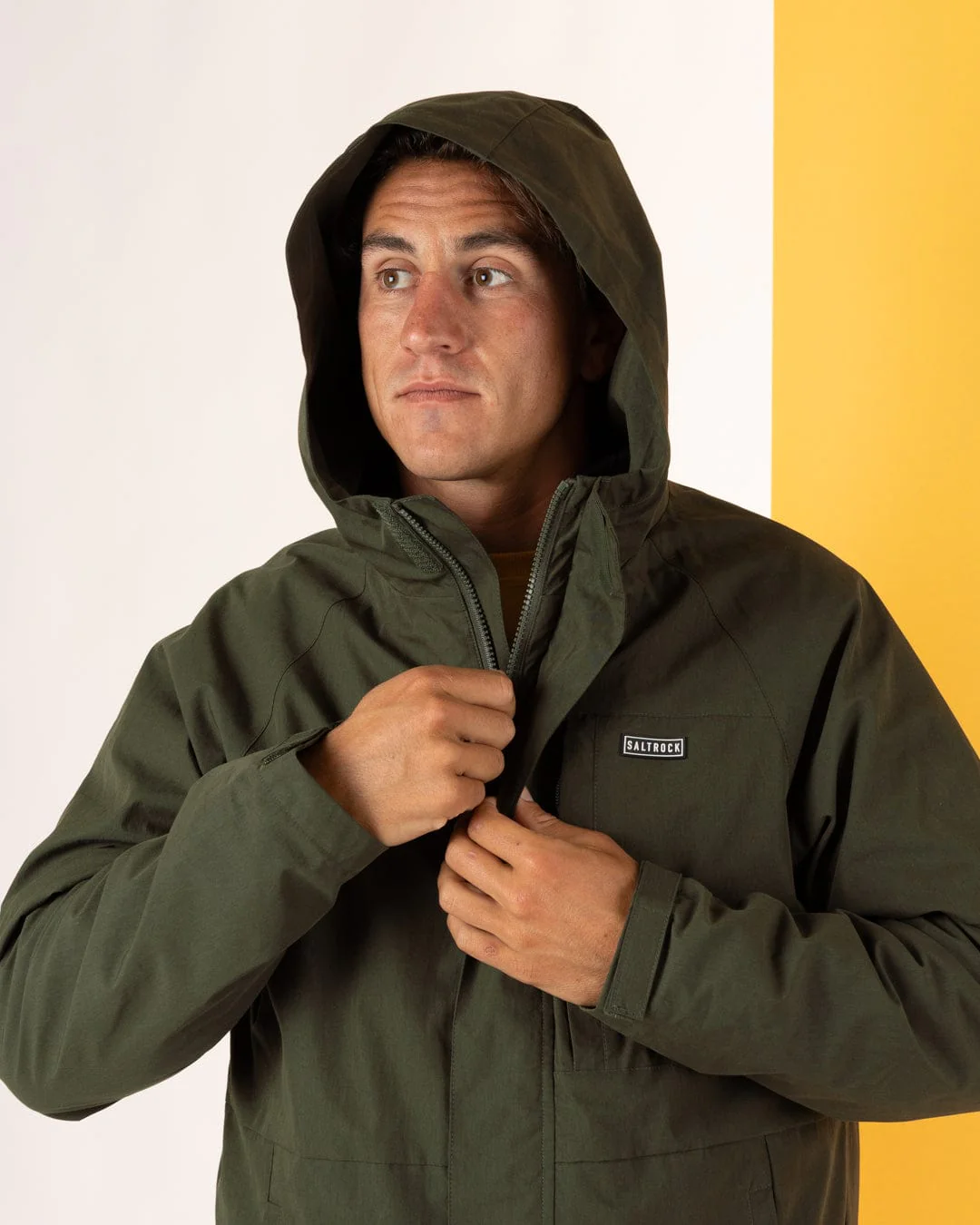 Verses Mens Water Resistant 3 in 1 Jacket in Green - Image 10