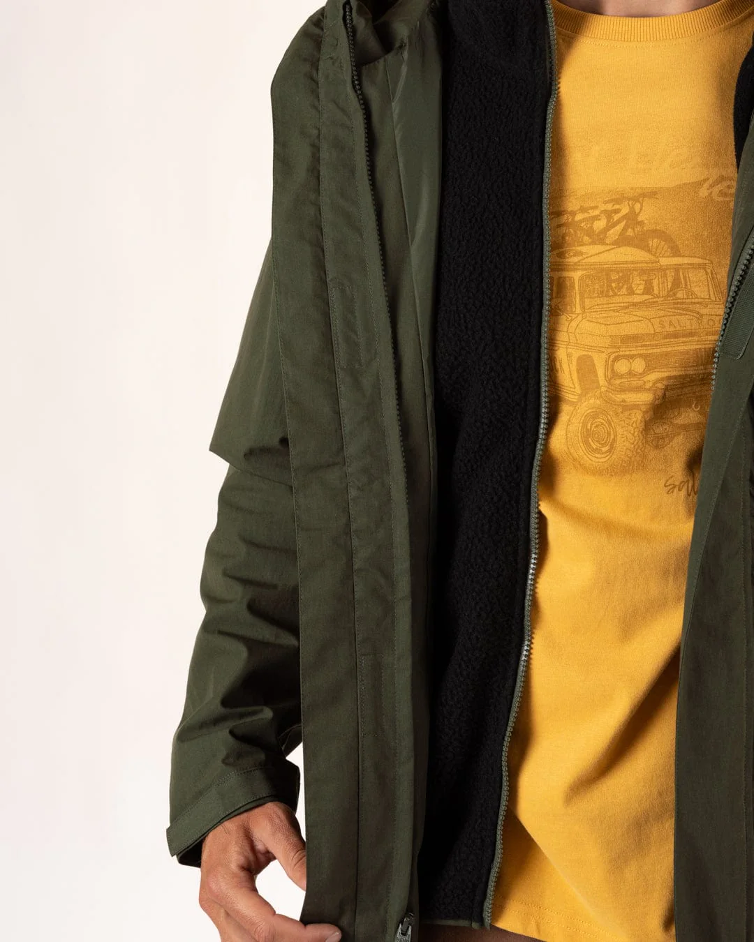 Verses Mens Water Resistant 3 in 1 Jacket in Green - Image 19
