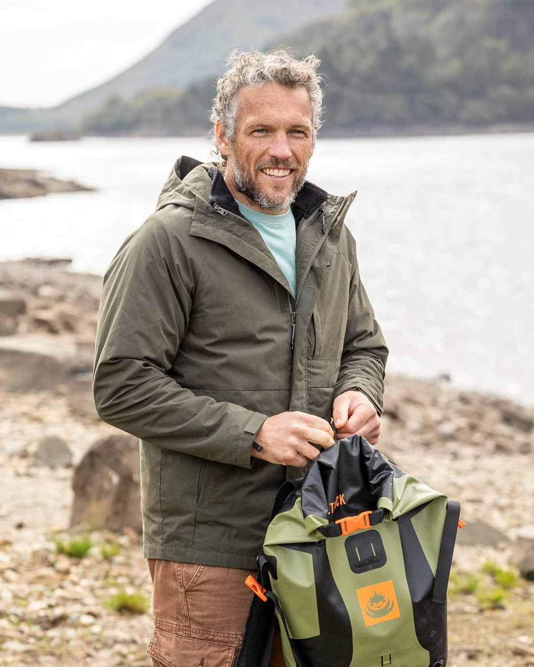 Verses Mens Water Resistant 3 in 1 Jacket in Green - Image 2