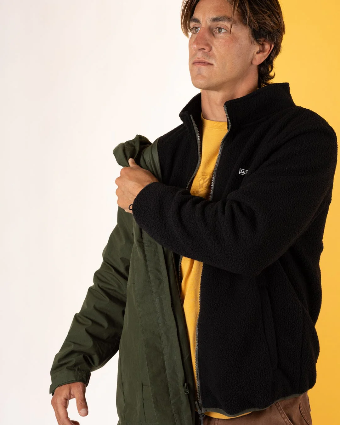Verses Mens Water Resistant 3 in 1 Jacket in Green - Image 21