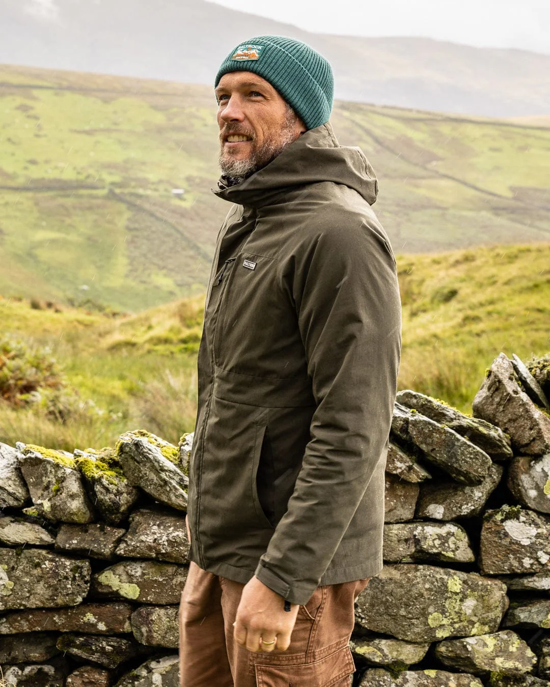 Verses Mens Water Resistant 3 in 1 Jacket in Green - Image 8