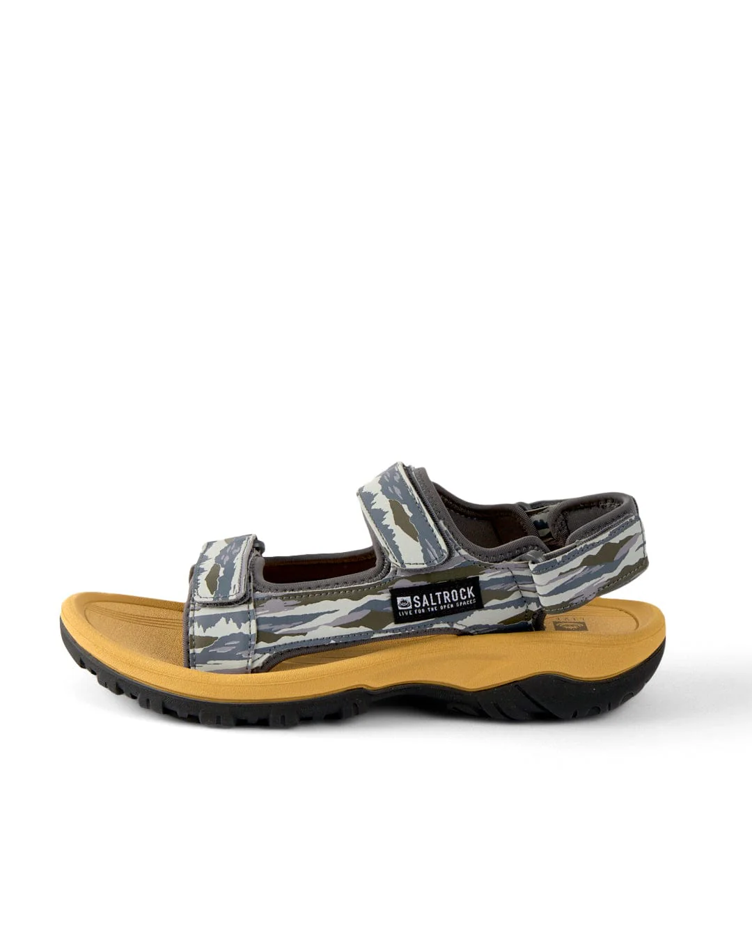 Walkabout Mens Camo Stripe Hiking Sandal in Green - Image 3