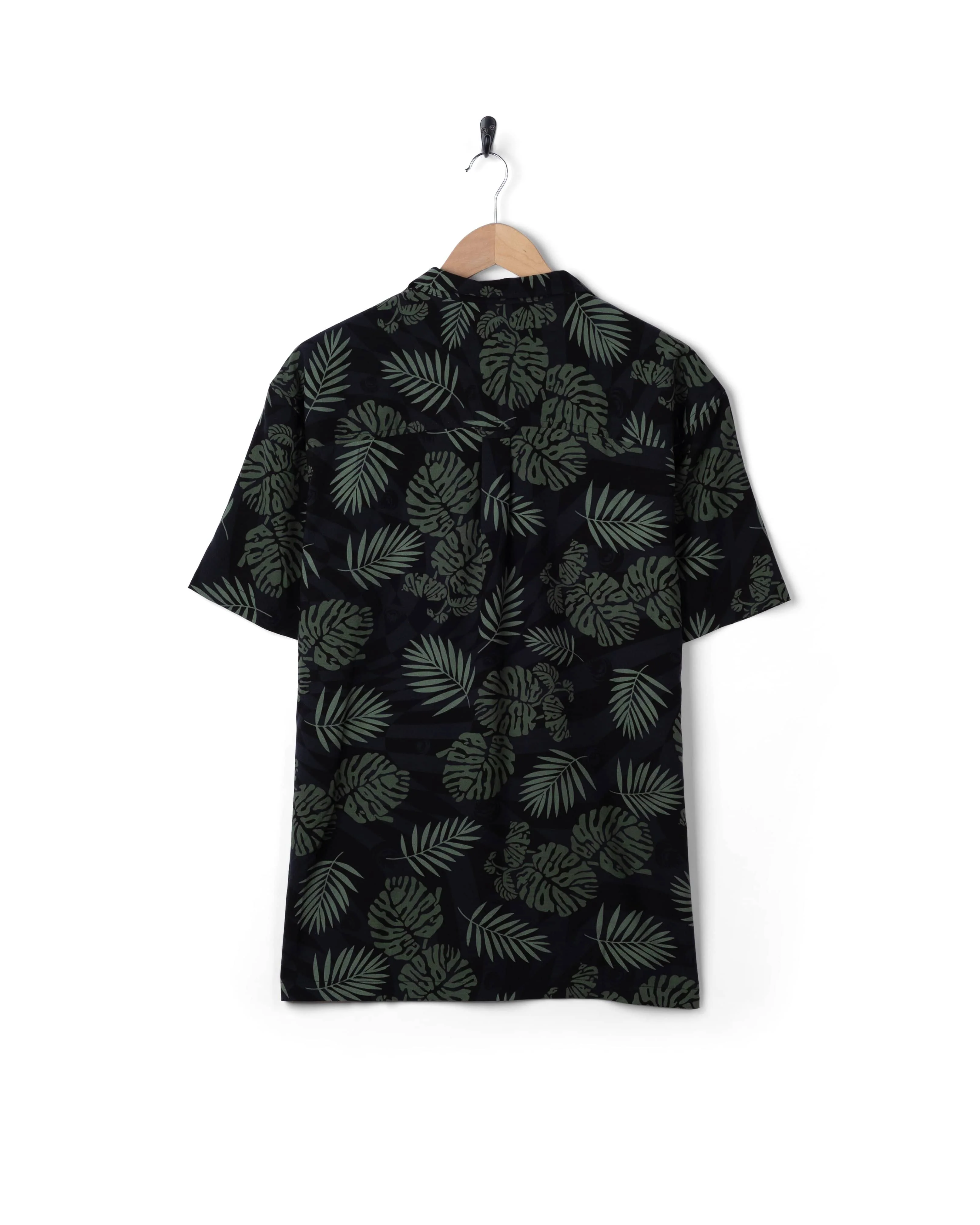 Warp Surf Resort Mens Oversized Short Sleeve Shirt in Dark Grey - Image 9