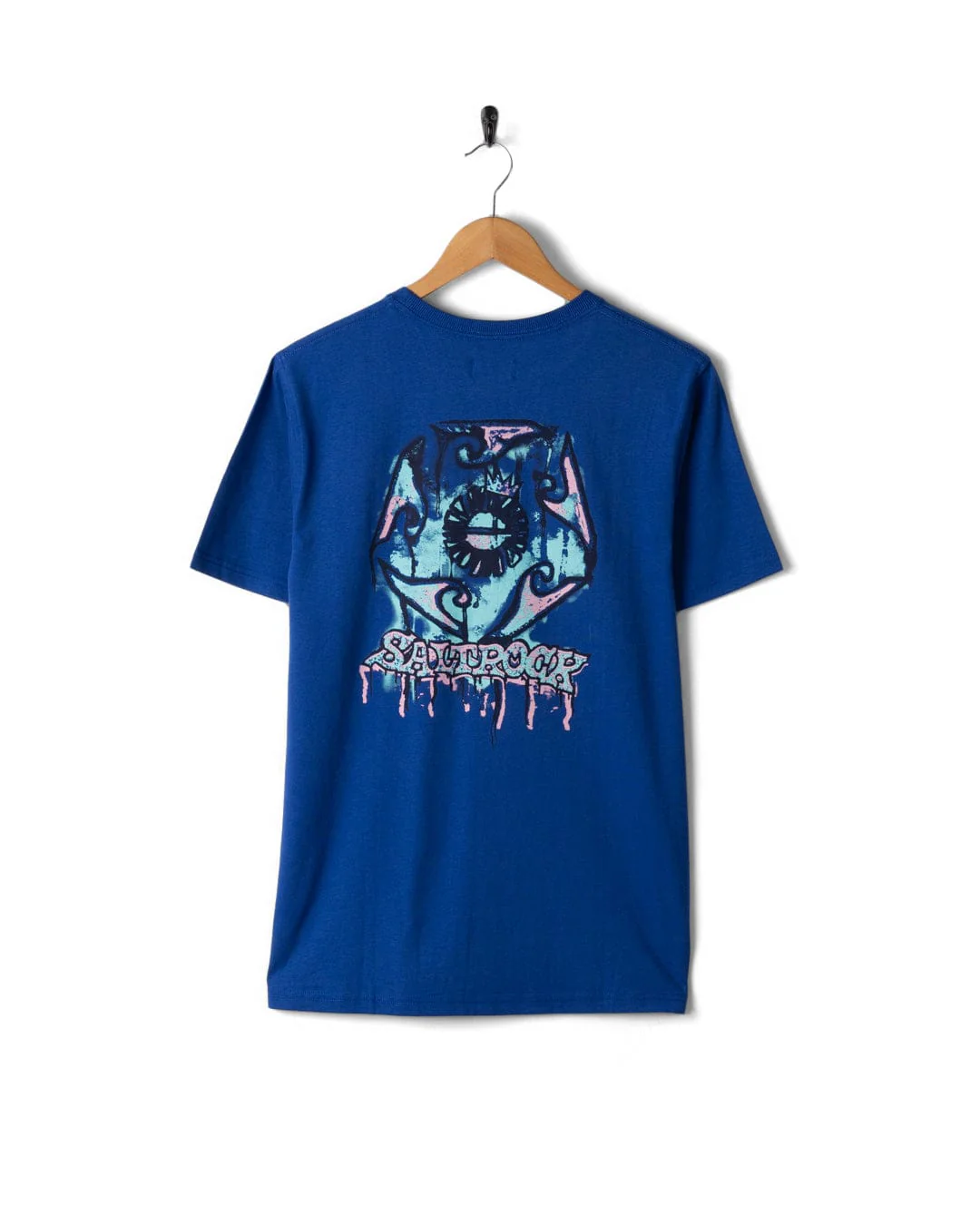 Wave Running Mens Short Sleeve T-Shirt in Blue - Image 6