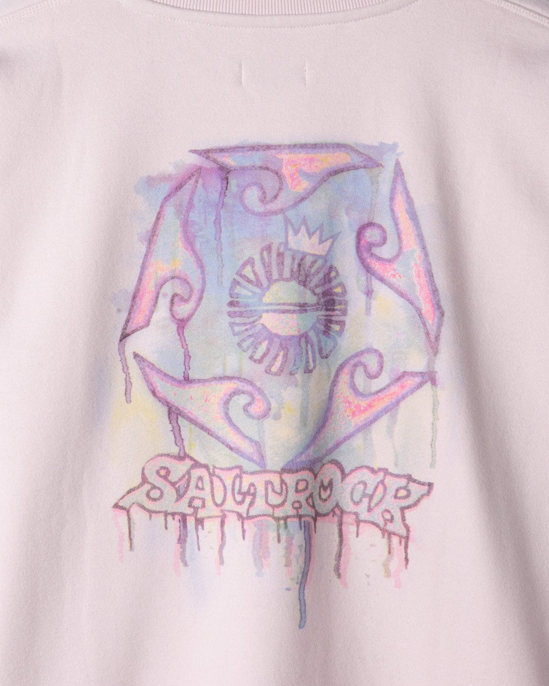 Wave Running Mens Oversized Sweatshirt in Purple - Image 5
