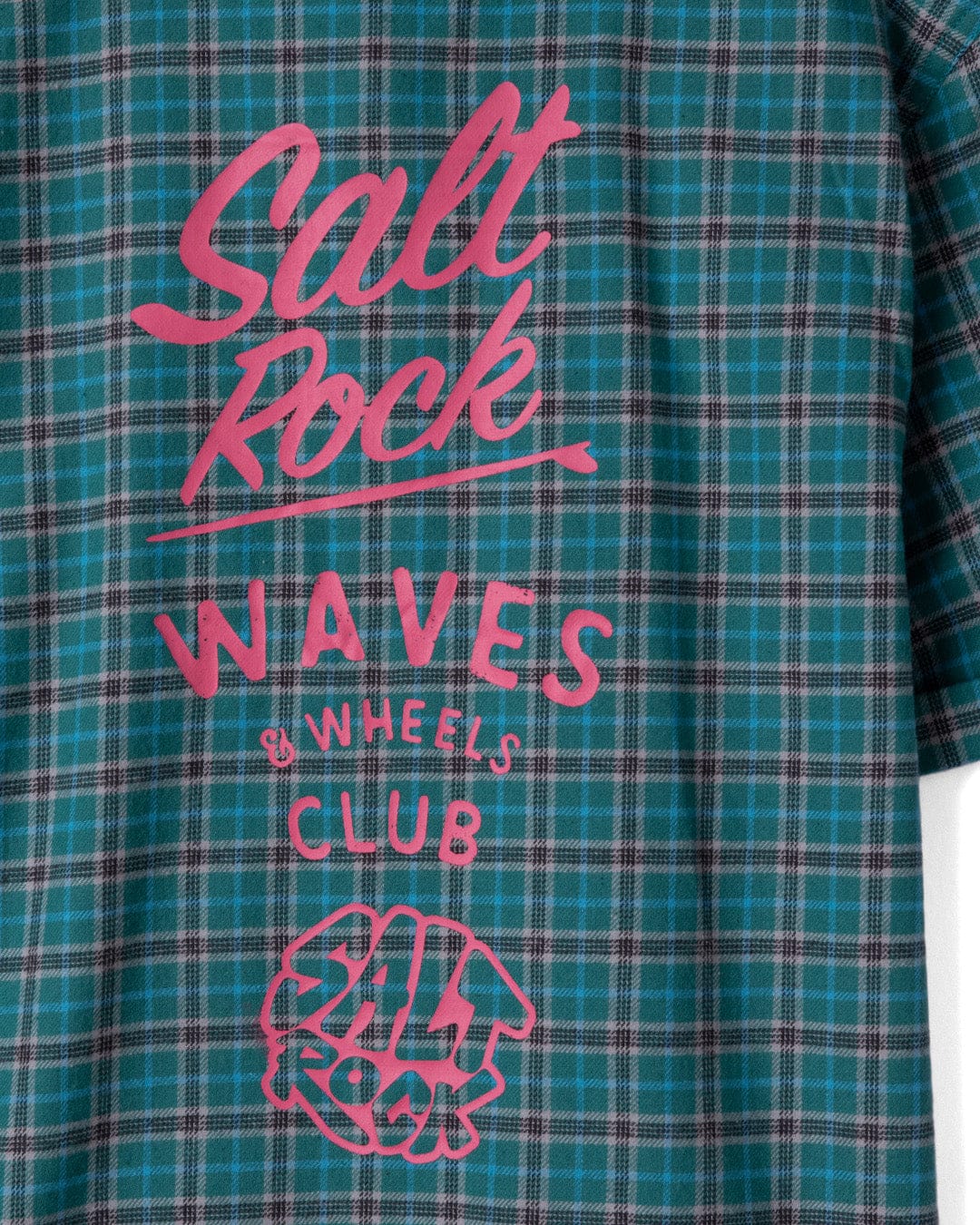 Waves Wheels Club Kids Short Sleeved Shirt in Dark Green - Image 2