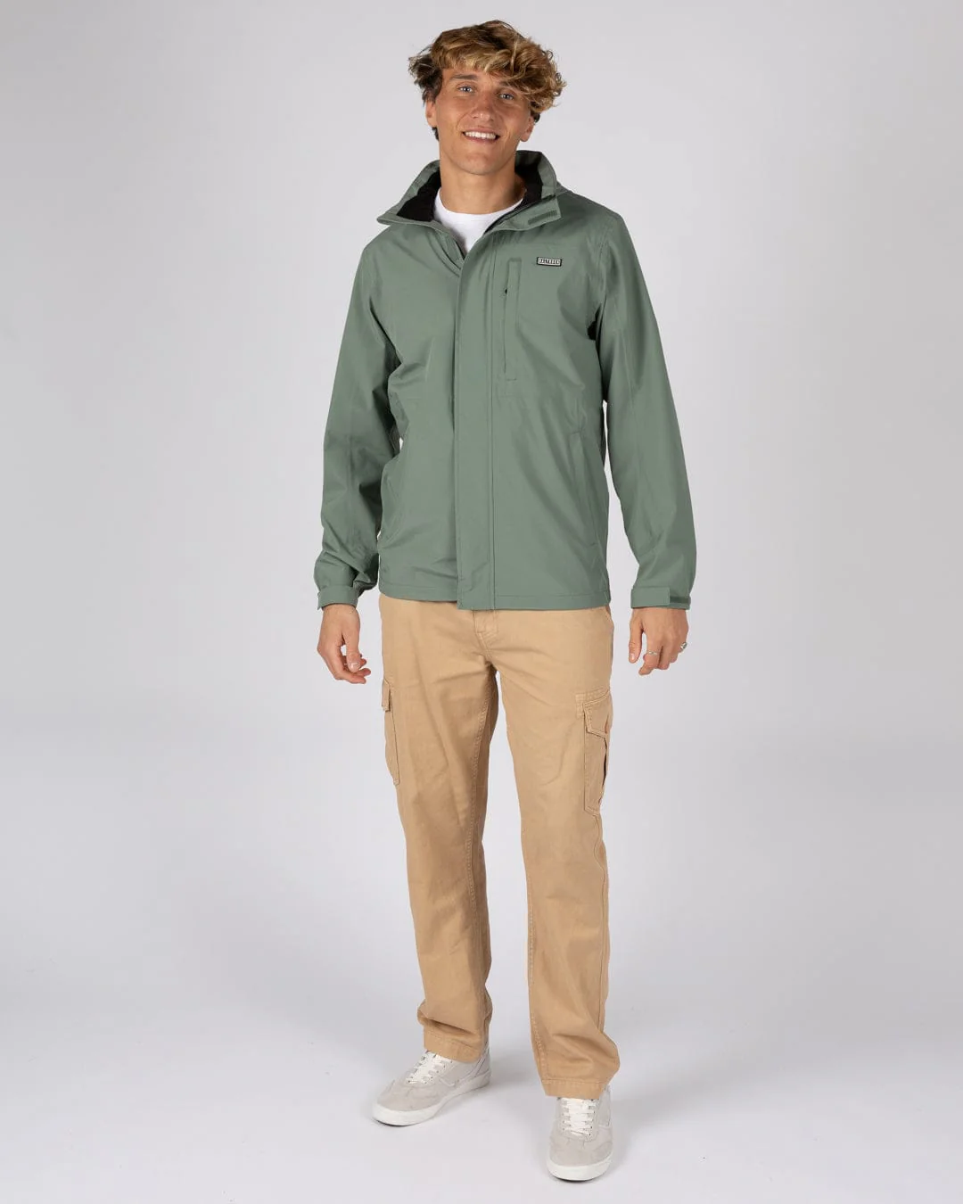 Whistler II -Mens Waterproof Hooded Jacket in Light Green - Image 10