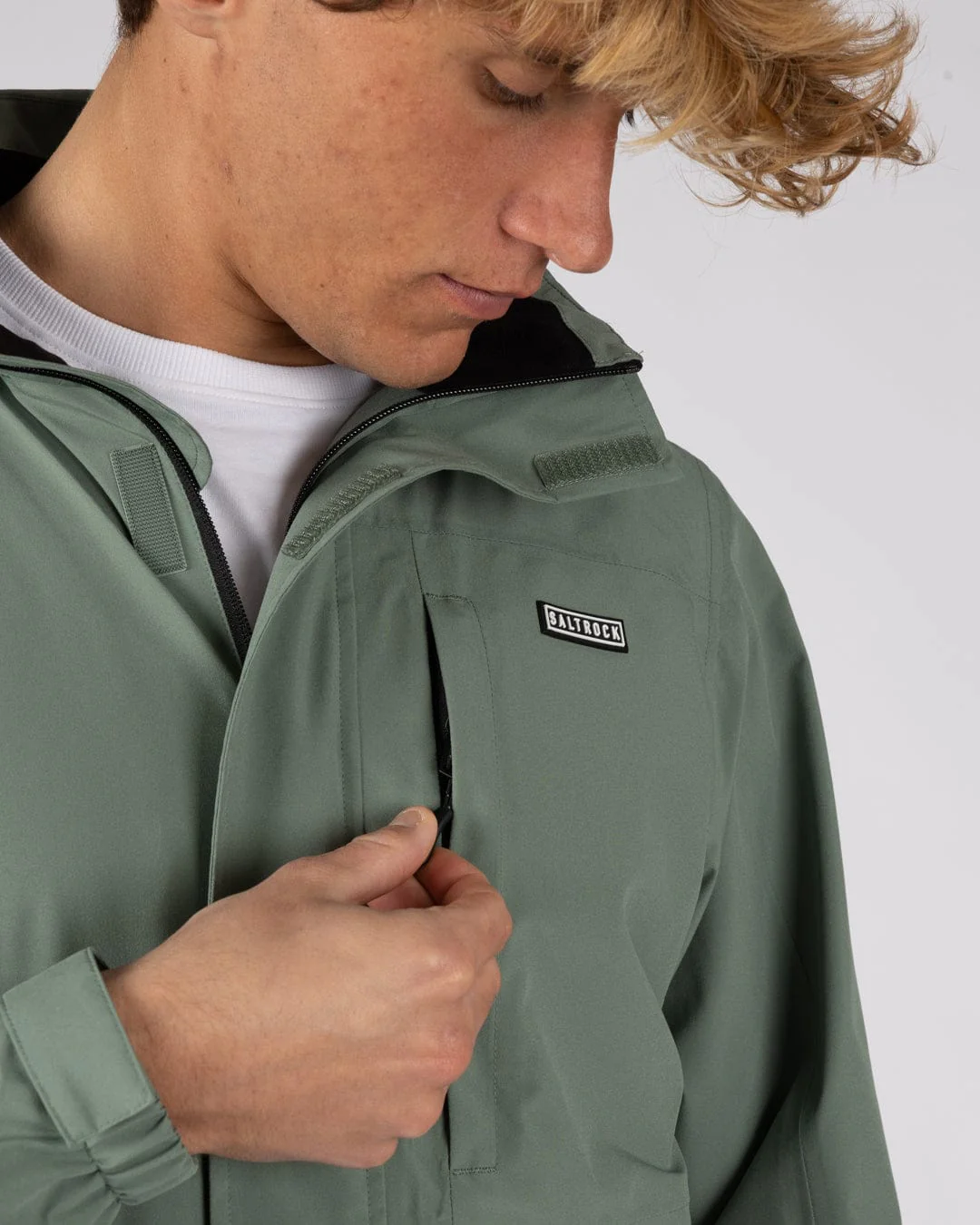 Whistler II -Mens Waterproof Hooded Jacket in Light Green - Image 12