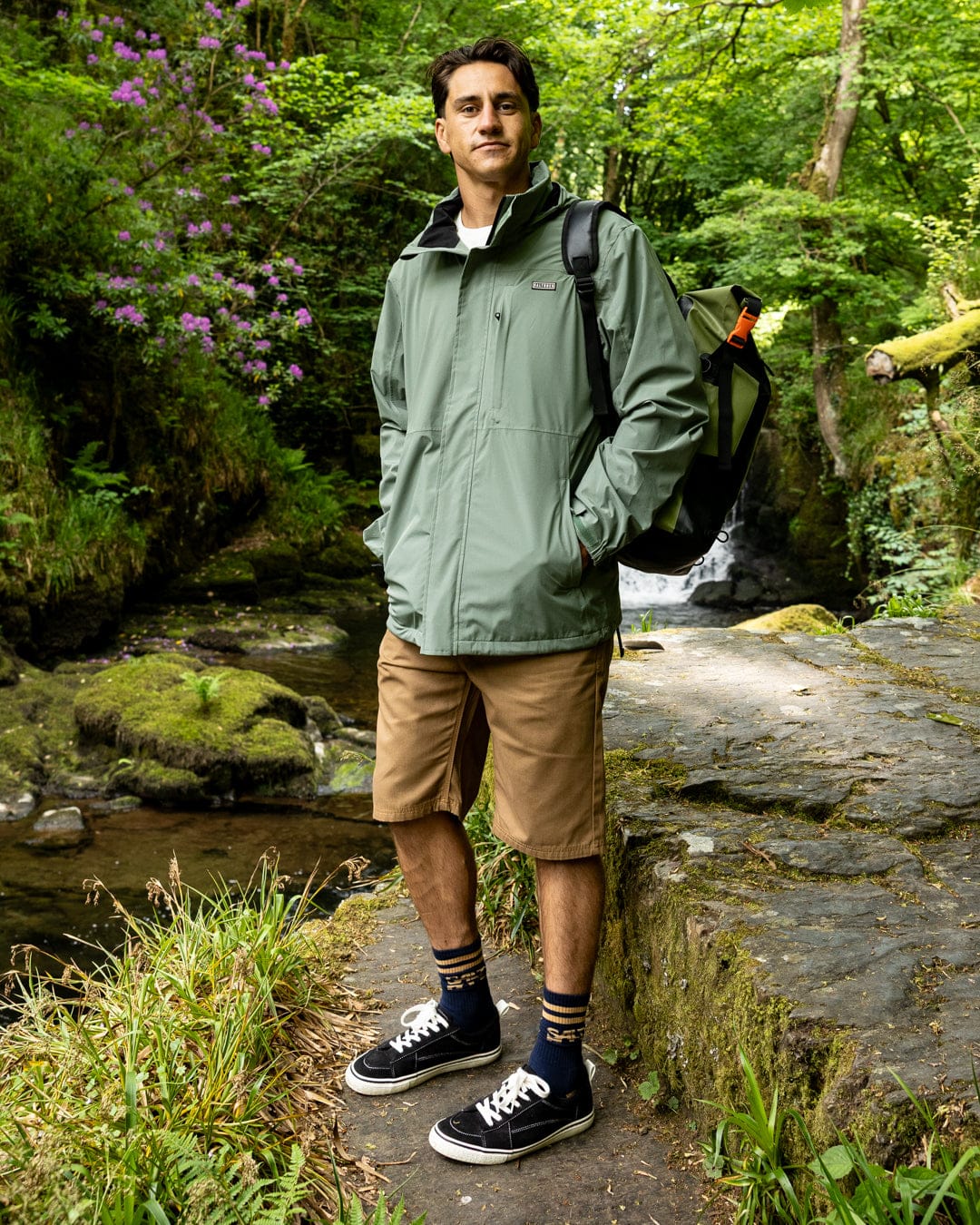 Whistler II -Mens Waterproof Hooded Jacket in Light Green - Image 5