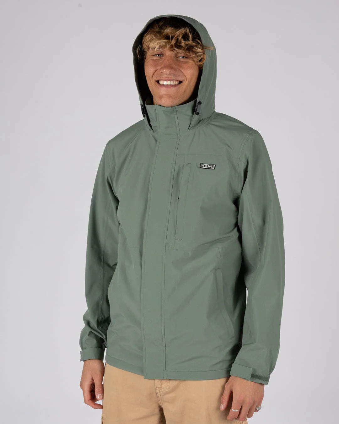 Whistler II -Mens Waterproof Hooded Jacket in Light Green - Image 9
