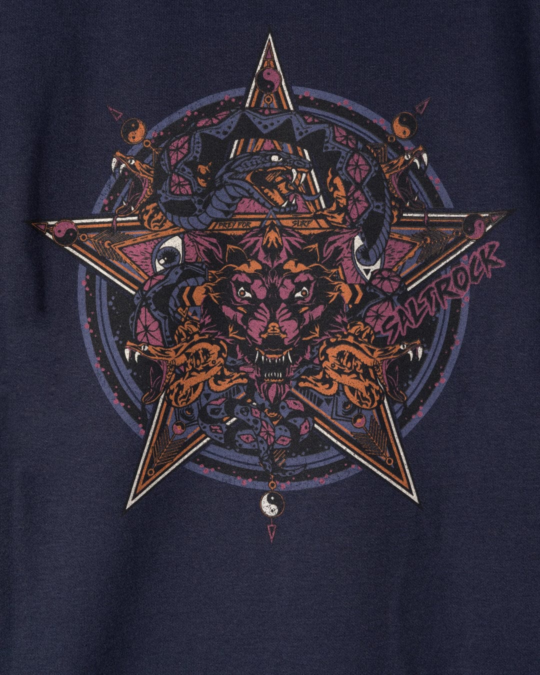 Wolfscale II Mens Oversized Pop Hoodie in Blue - Image 8