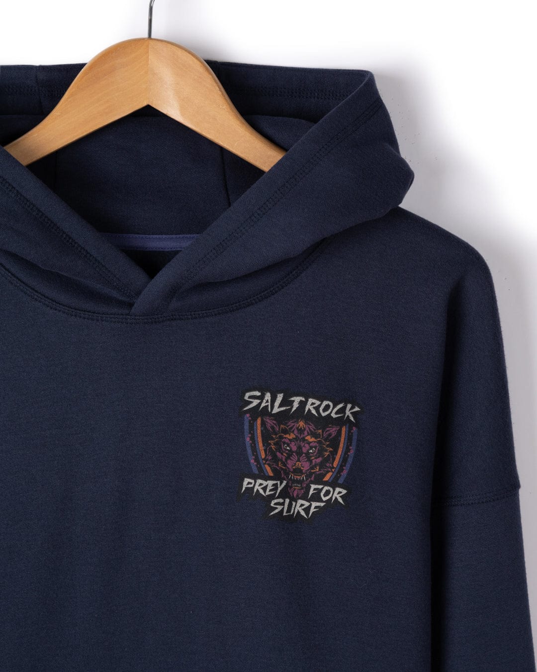 Wolfscale II Mens Oversized Pop Hoodie in Blue - Image 9