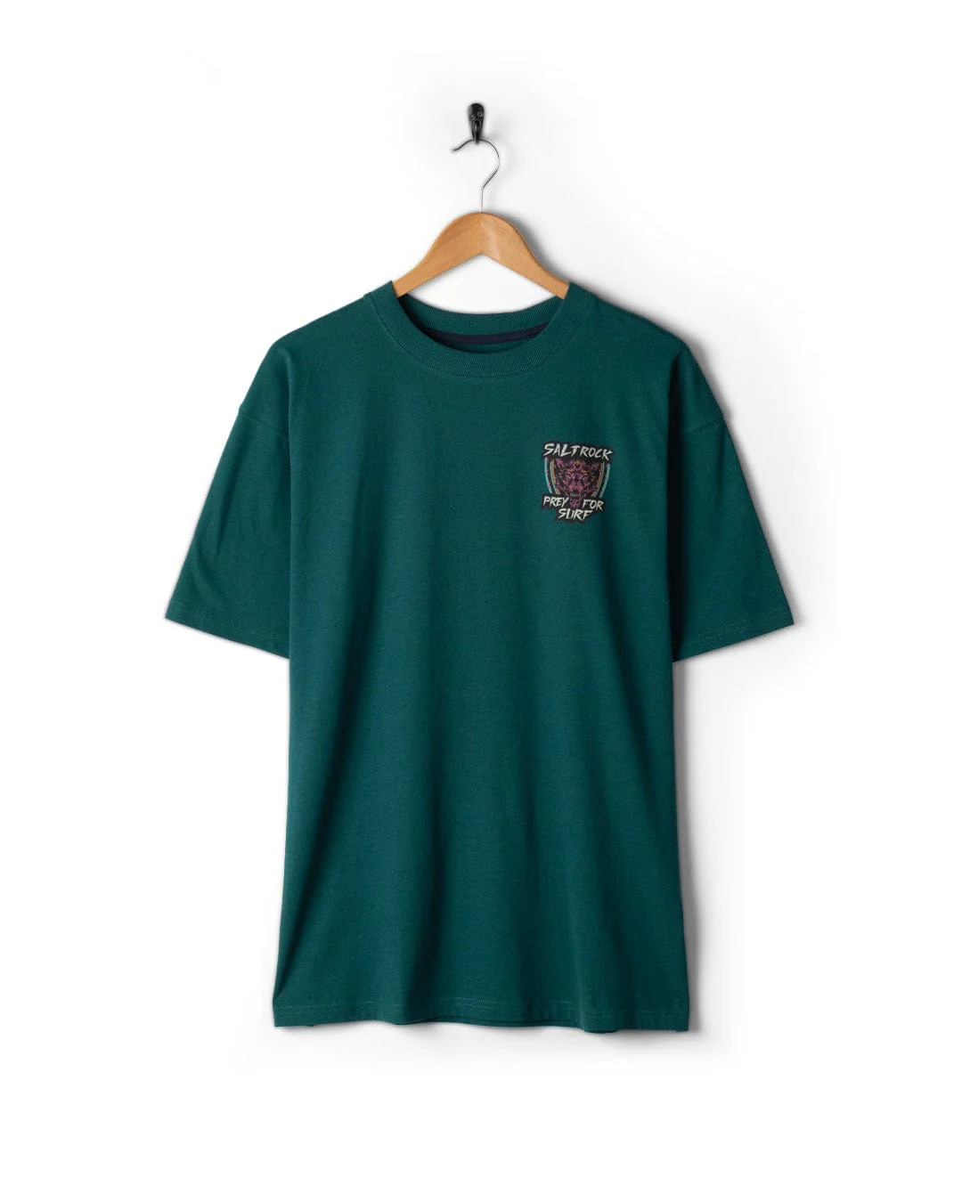 Wolfscale II Mens Oversized Short Sleeve T-Shirt in Teal - Image 8