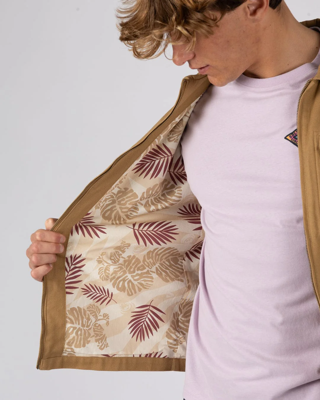 Wyatt Origins Mens Casual Jacket in Brown - Image 5