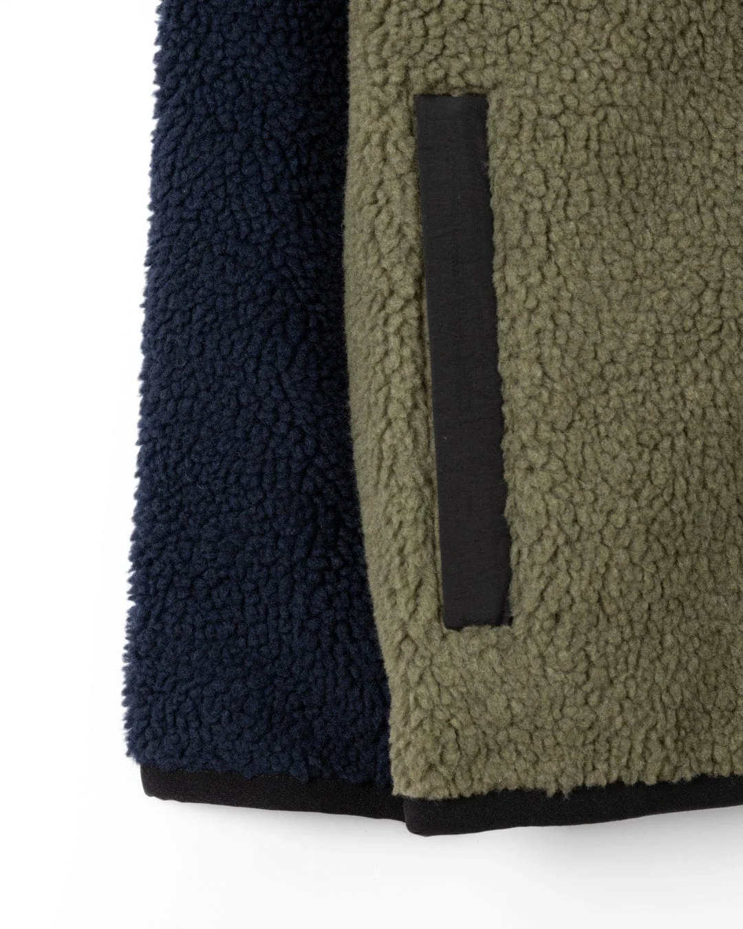 Wye Mens Borg Zip Fleece in Blue - Image 11