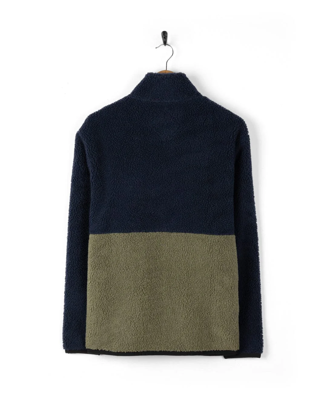 Wye Mens Borg Zip Fleece in Blue - Image 12