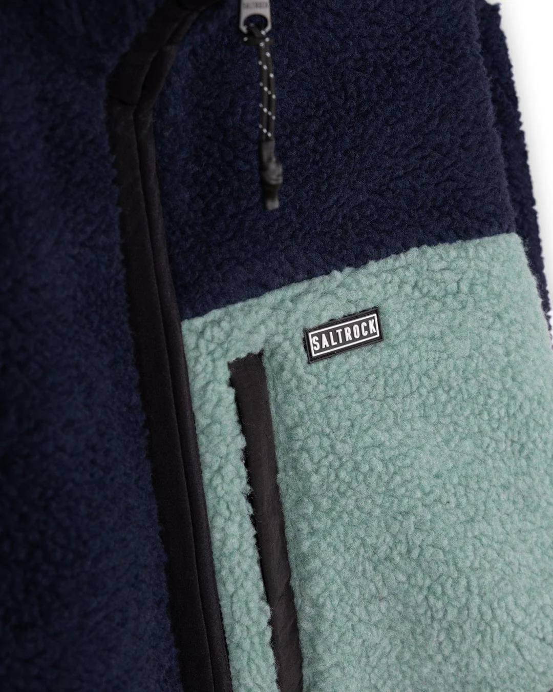 Wye Mens Borg Zip Fleece in Blue - Image 13