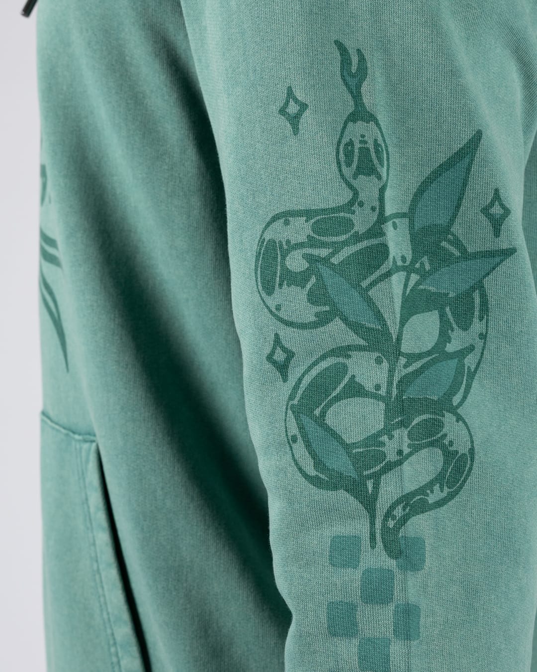 Yesterday's Youth Mens Pop Hoodie in Green - Image 5