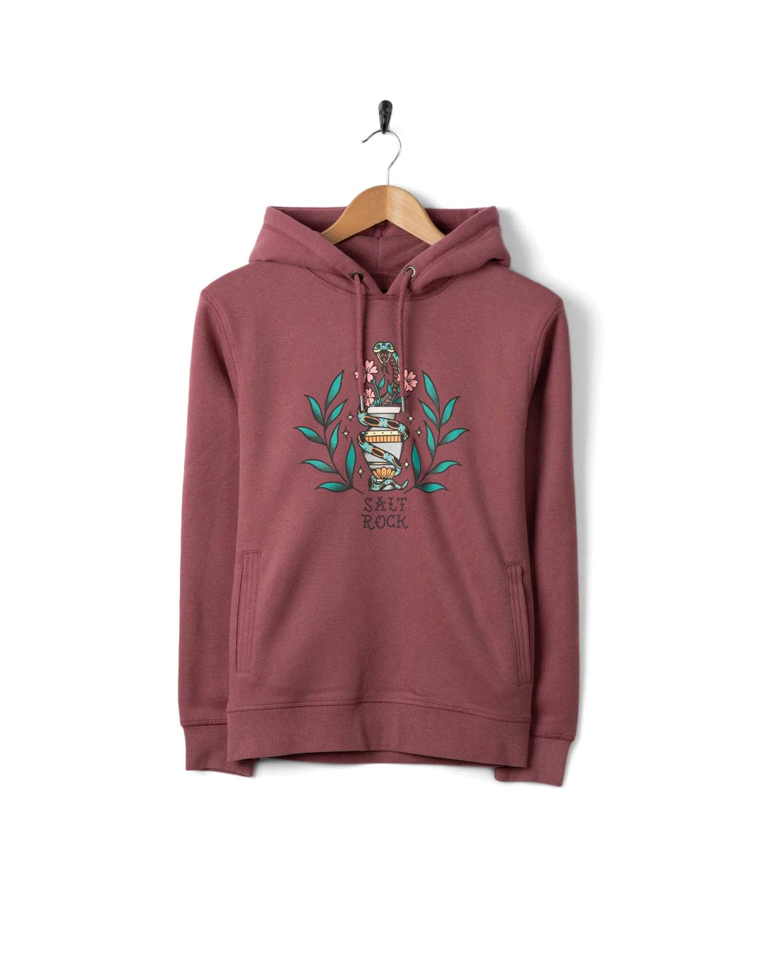 Yesterday's Youth Womens Pop Hoodie in Dark Pink - Image 5