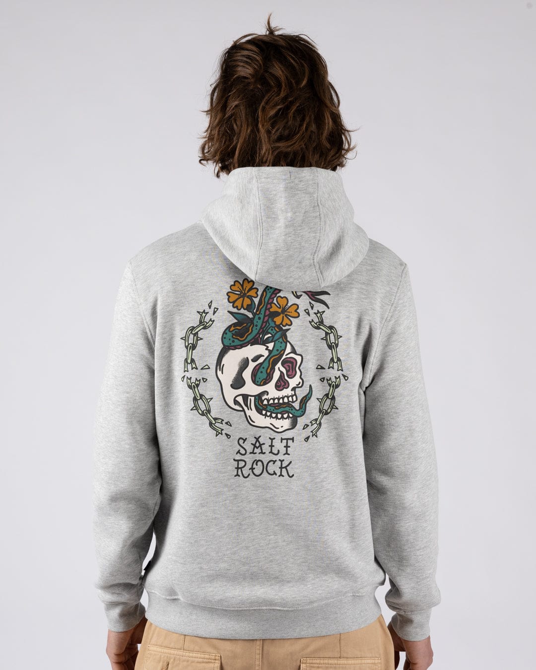 Yesterday's Youth  Mens Pop Hoodie in Grey