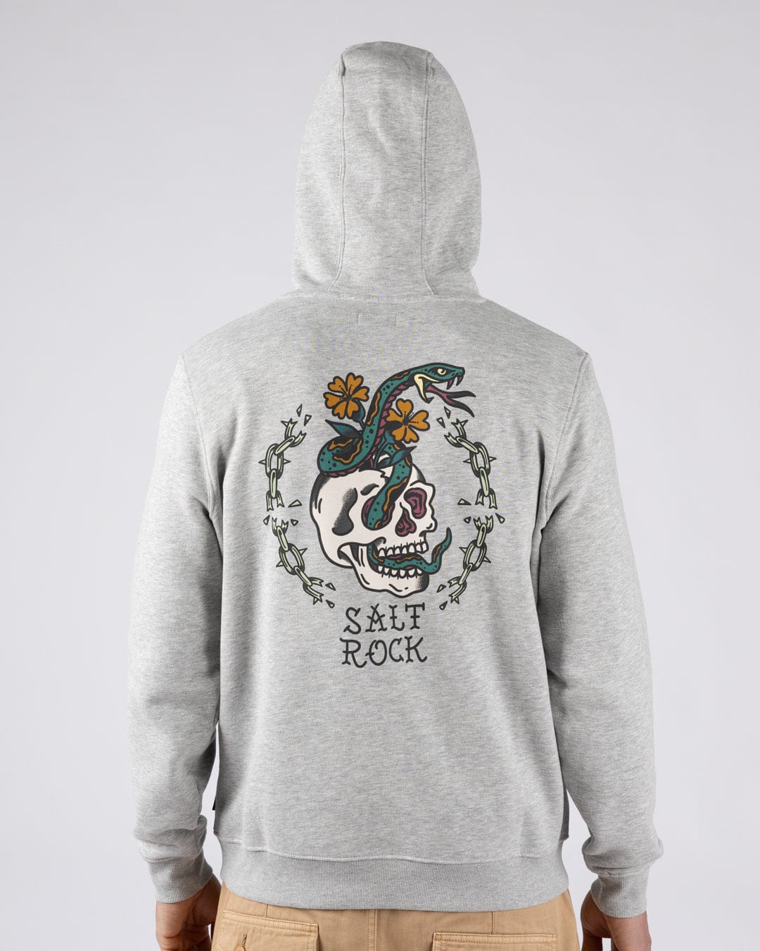 Yesterday's Youth  Mens Pop Hoodie in Grey - Image 5