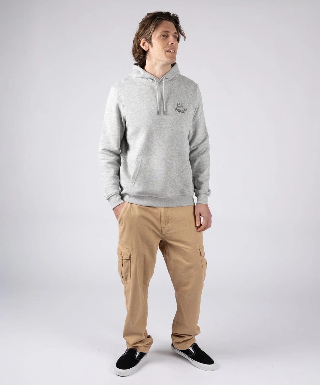 Yesterday's Youth  Mens Pop Hoodie in Grey - Image 6