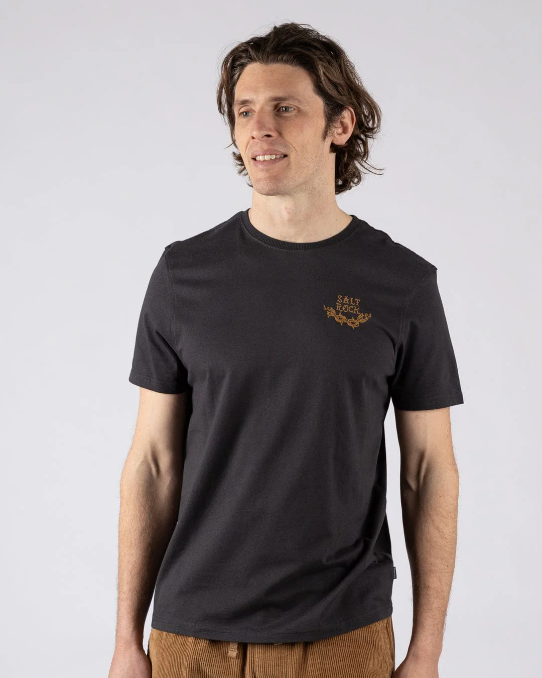 Yesterday's Youth Mens Short Sleeve T-Shirt in Dark Grey - Image 3