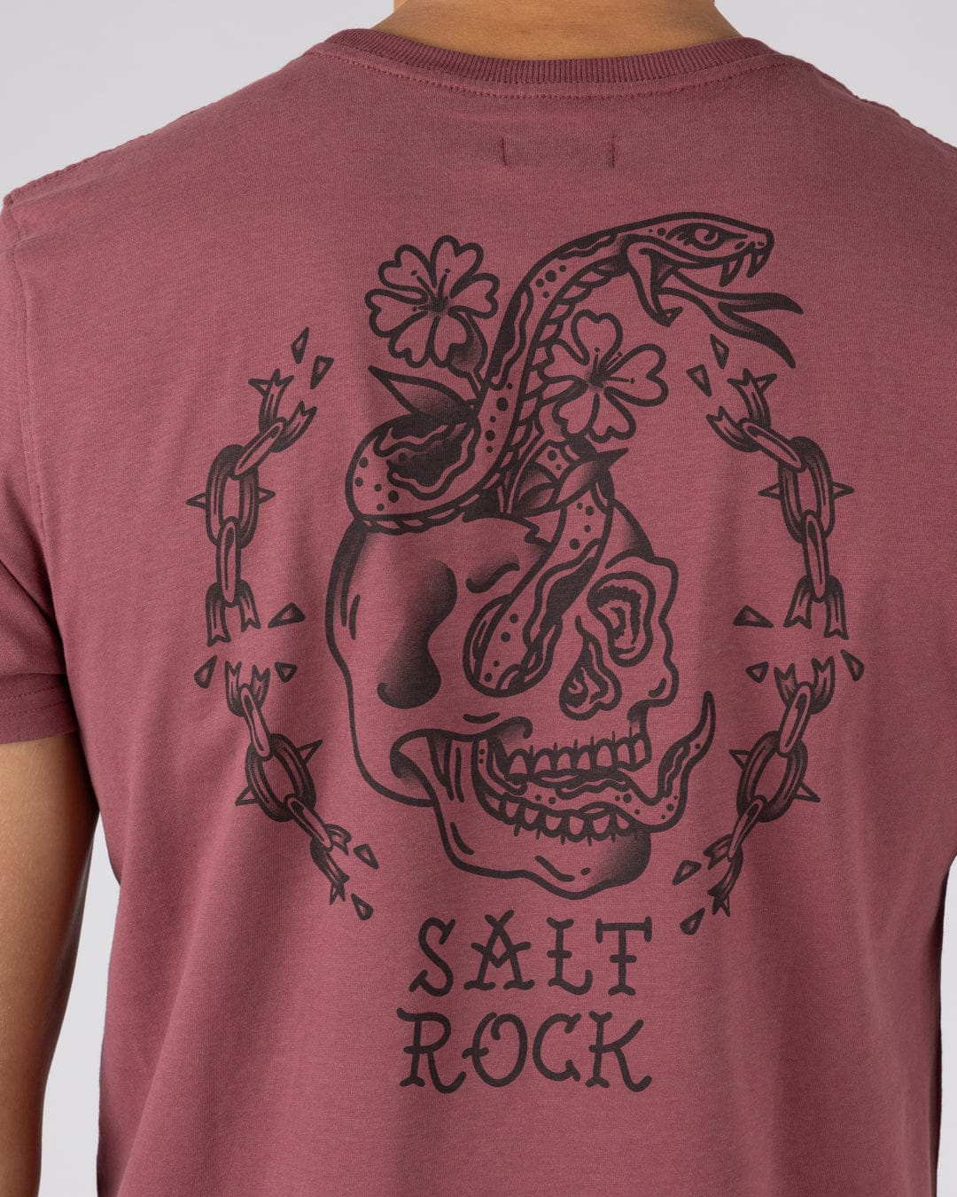Yesterday's Youth Mens Short Sleeve T-Shirt in Dark Pink - Image 3