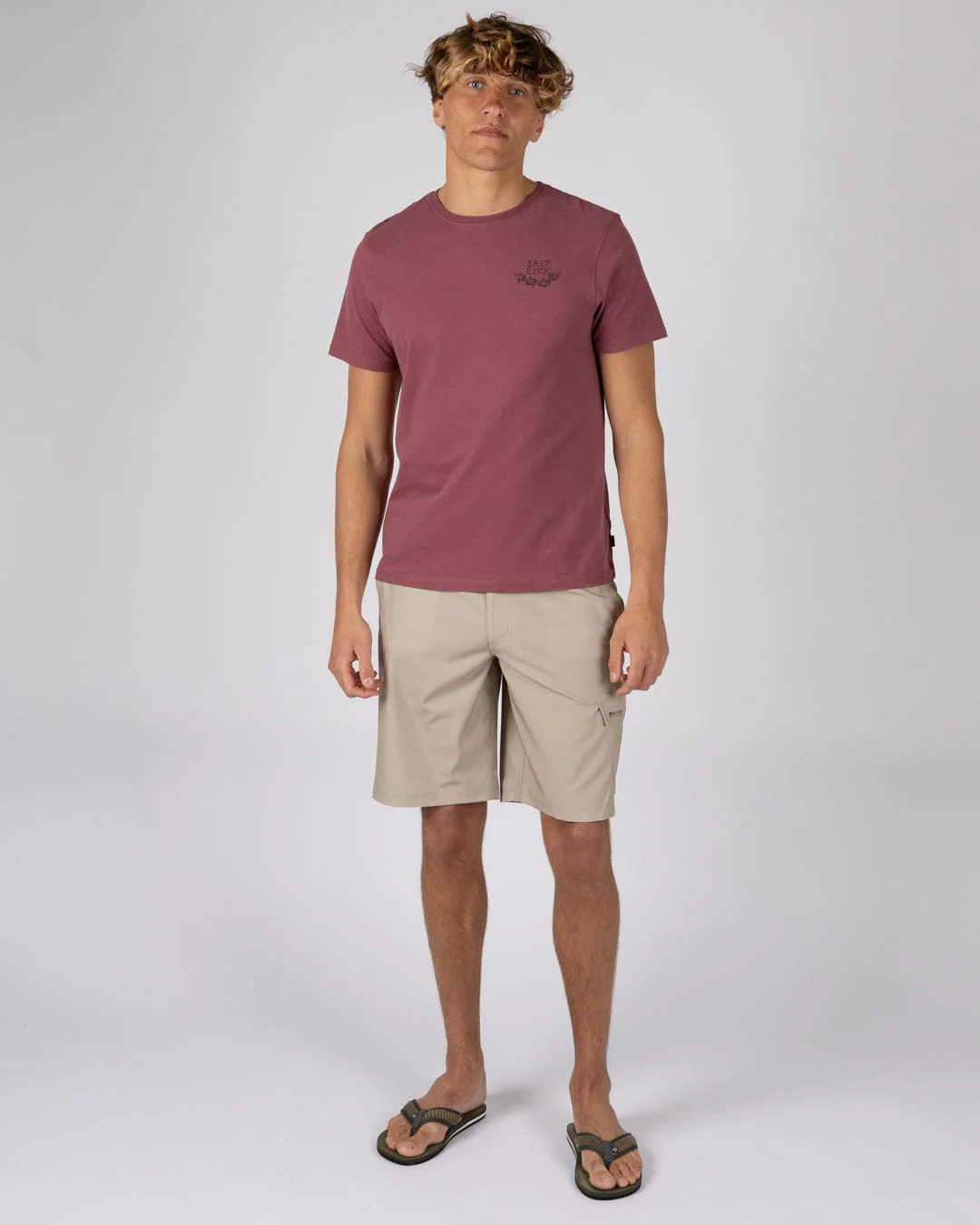 Yesterday's Youth Mens Short Sleeve T-Shirt in Dark Pink - Image 5