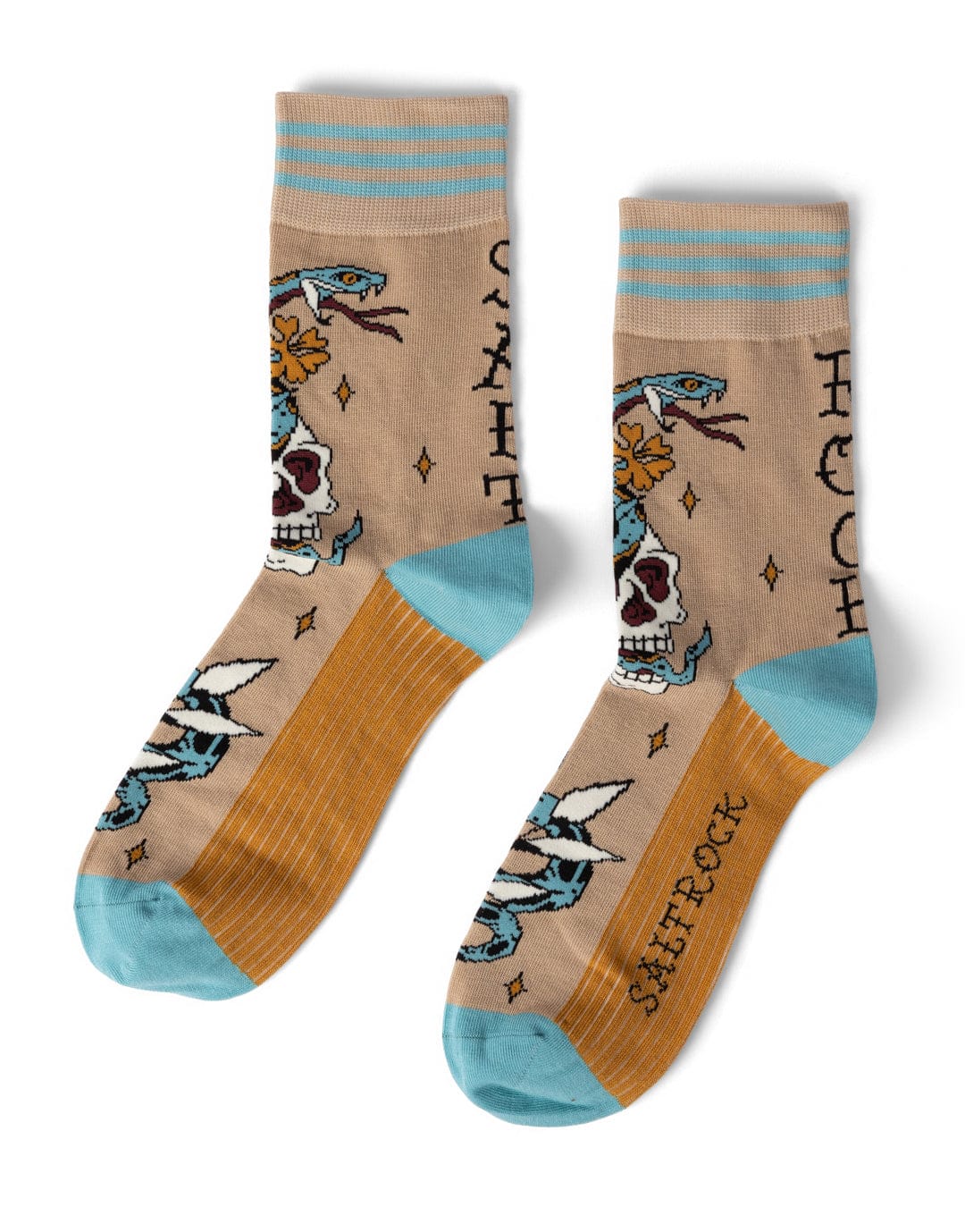 Yesterday's Youth Socks in Beige - Image 3