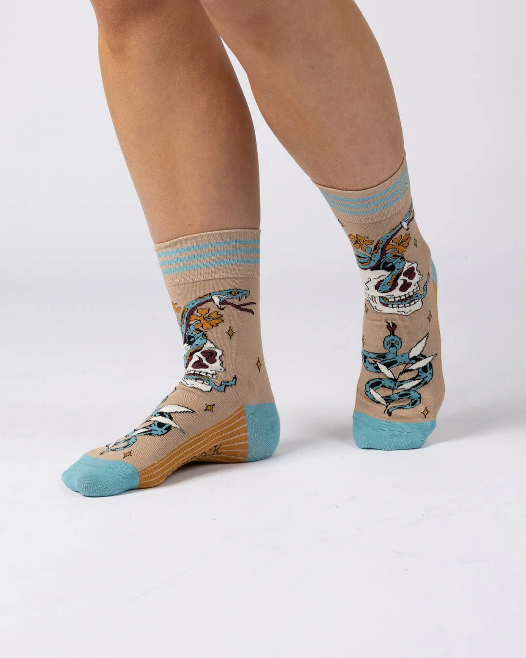 Yesterday's Youth Socks in Beige - Image 4