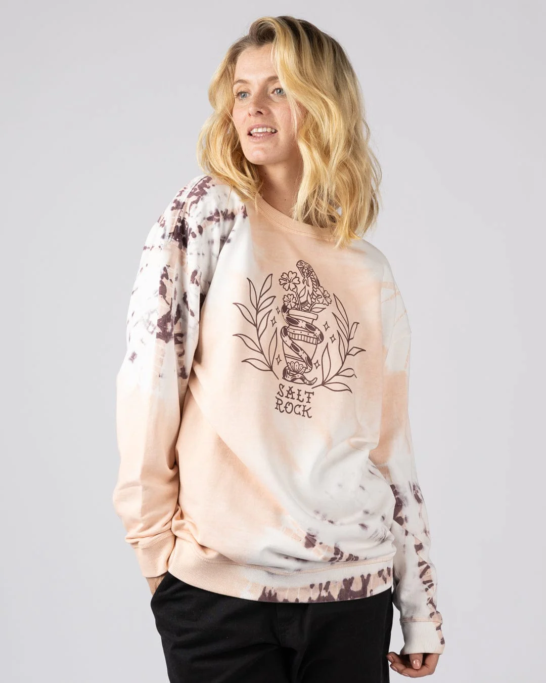 Yesterday's Youth Womens Oversized Sweatshirt in Orange