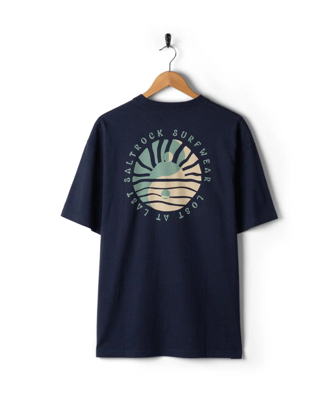 Yin Yang Sun Mens Short Sleeve T-Shirt in Blue - Image 2