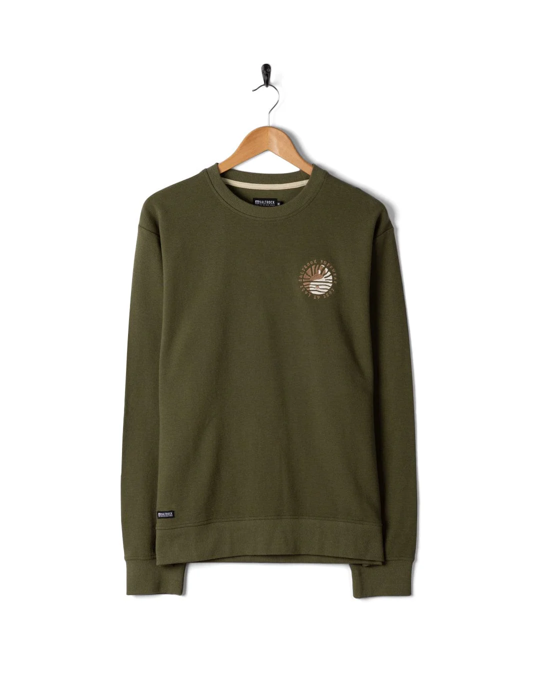 Yin Yang Sun Mens Sweatshirt in Green - Image 3