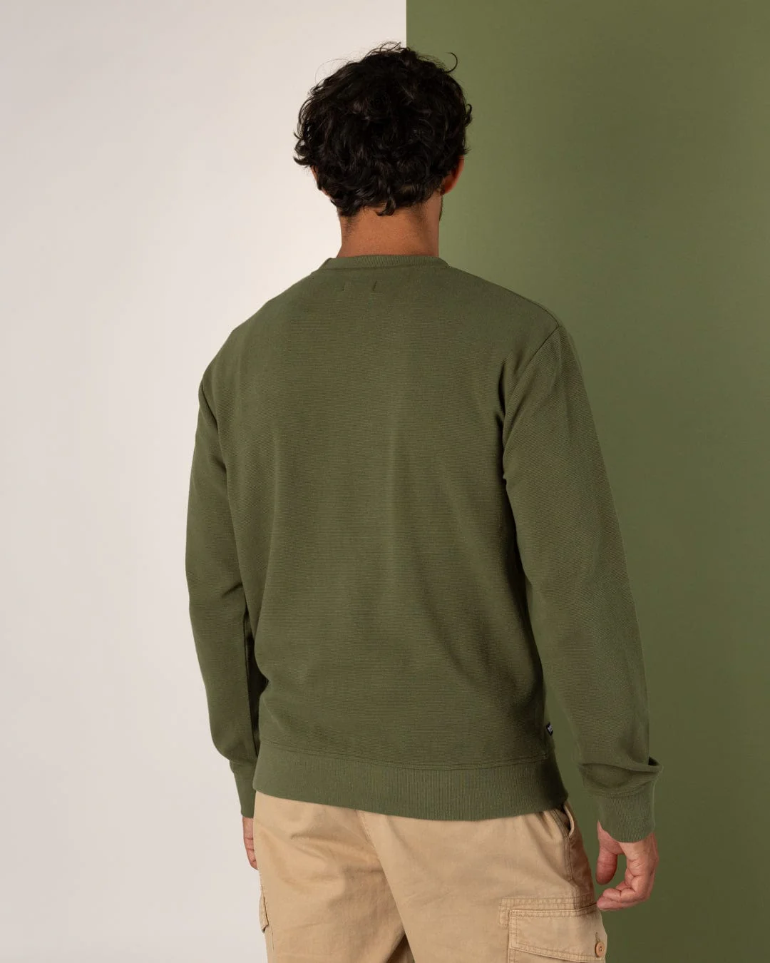 Yin Yang Sun Mens Sweatshirt in Green - Image 6